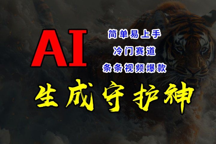 短视频冷门赛道，AI一键生成守护神，条条视频爆款，简单易上手，轻松获取睡后收入创业吧-网创项目资源站-副业项目-创业项目-搞钱项目创业吧