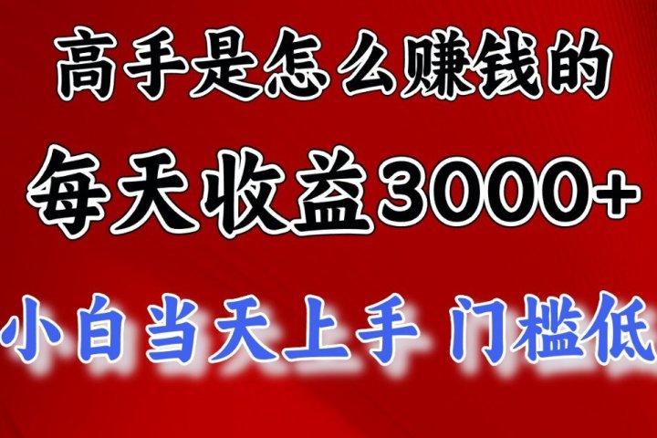 一天收益3000左右，长期项目，很稳定！创业吧-网创项目资源站-副业项目-创业项目-搞钱项目创业吧