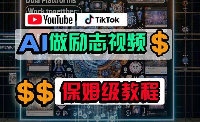 利用AI制作励志视频，在YouTube和TikTok赚钱，小白可做（附工具）创业吧-网创项目资源站-副业项目-创业项目-搞钱项目创业吧