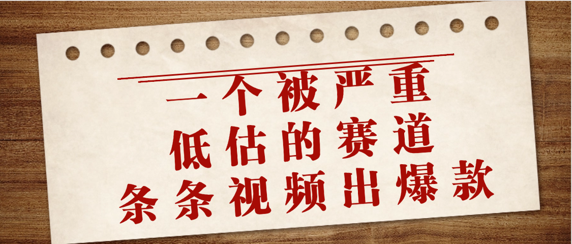 一个被严重低估的赛道，条条视频出爆款，一个月变现3万+创业吧-网创项目资源站-副业项目-创业项目-搞钱项目创业吧