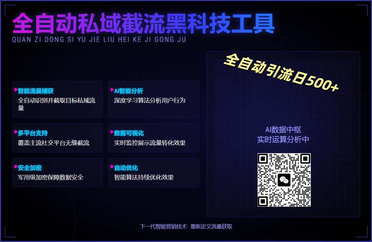 全自动私域截流黑科技工具——全自动引流日500+创业吧-网创项目资源站-副业项目-创业项目-搞钱项目创业吧
