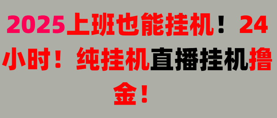 新手也能简单上手！零基础！上班也能挂机！24小时纯挂机！直播挂机撸金！创业吧-网创项目资源站-副业项目-创业项目-搞钱项目创业吧
